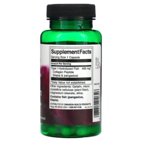 Thành phần vi chất của Swanson Marine Collagen 400 mg 60 Capsules 087614210346