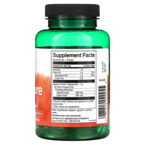 Thành phần vi chất của Swanson MCT Pure 1.000 mg 90 Softgels 087614029955