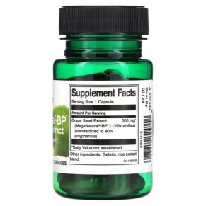 Thành phần vi chất của Swanson MegaNatural-BP Grape Seed Extract 300 mg 30 Capsules 087614024158