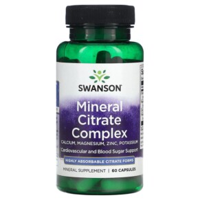 Thực phẩm chức năng Swanson Mineral Citrate Complex 60 Capsules 087614024219