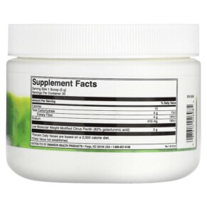 Thành phần vi chất của Swanson Modified Citrus Pectin Powder 5.28 oz (150 g) 087614026985