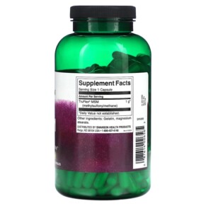 Thành phần vi chất của Swanson MSM 1.000 mg 240 Capsules 087614026565