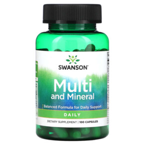 Thực phẩm chức năng Swanson Multi and Mineral 100 Capsules 087614012568