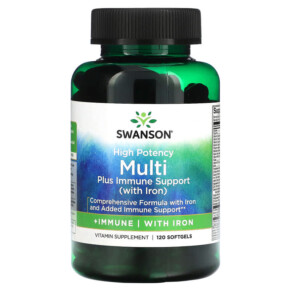 Thực phẩm chức năng Swanson Multi Plus Immune Support with Iron High Potency 120 Softgels 087614014906