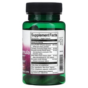 Thành phần vi chất của Swanson Muscle Comfort Formula 60 Veggie Caps 087614029160