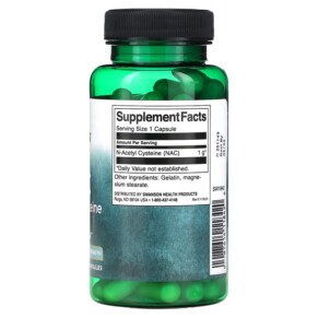 Thành phần vi chất của Swanson NAC N-Acetyl Cysteine 1.000 mg 60 Capsules 087614118420