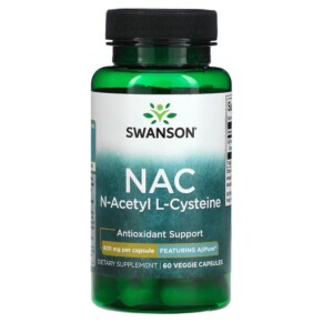 Thực phẩm chức năng Swanson NAC N-Acetyl L-Cysteine 600 mg 60 Veggie Capsules 087614024585