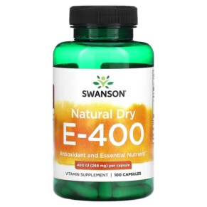 Thực phẩm chức năng Swanson Natural Dry E-400 268 mg (400 IU) 100 Capsules 087614011318