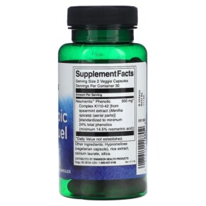 Thành phần vi chất của Swanson Nootropic Brain Fuel 60 Veggie Capsules 087614118802