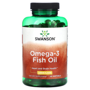 Thực phẩm chức năng Swanson Omega-3 Fish Oil Lemon 150 Softgels 087614112534