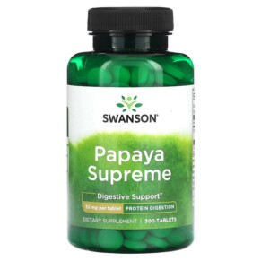 Thực phẩm chức năng Swanson Papaya Supreme 50 mg 300 Tablets 087614012797