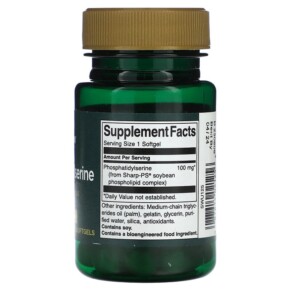 Thành phần vi chất của Swanson Phosphatidylserine 100 mg 30 Softgels 087614021256