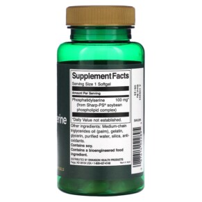 Thành phần vi chất của Swanson Phosphatidylserine 100 mg 90 Softgels 087614022895