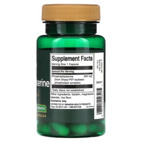 Thành phần vi chất của Swanson Phosphatidylserine 300 mg 30 Capsules 087614023175