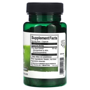 Thành phần vi chất của Swanson Pine Bark Extract 50 mg 100 Capsules 087614141602