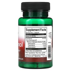 Thành phần vi chất của Swanson Policosanol 20 mg 60 Capsules 087614022048