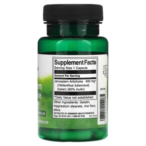 Thành phần vi chất của Swanson Prebiotic Jerusalem Artichocke 400 mg 60 Capsules 087614112985