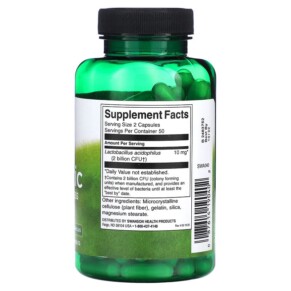 Thành phần vi chất của Swanson Probiotic 1 Billion CFU 120 Capsules 087614190402