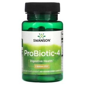 Thực phẩm chức năng Swanson ProBiotic-4 3 Billion CFU 60 Veggie Embo Caps AP 087614190037