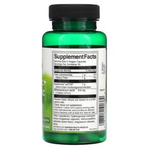 Thành phần vi chất của Swanson Probiotic + Prebiotic Fiber 500 Million CFU 60 Veggie Caps 087614190389