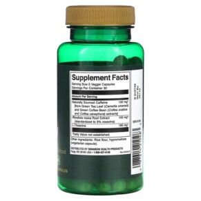 Thành phần vi chất của Swanson Pure Energy 60 Veggie Capsules 087614210483