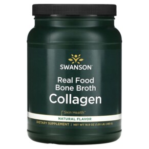 Thực phẩm chức năng Swanson Real Food Bone Broth Collagen 1.05 lbs (480 g) 087614210636
