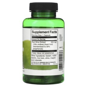 Thành phần vi chất của Swanson Red Wine Extract 500 mg 90 Capsules 087614141176