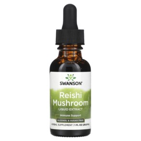 Thực phẩm chức năng Swanson Reishi Mushroom Liquid Extract Alcohol & Sugar Free 1 fl oz (29.6 ml) 087614111773