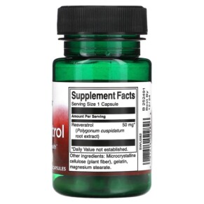 Thành phần vi chất của Swanson Resveratrol 50 mg 30 Capsules 087614022826