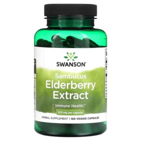 Thực phẩm chức năng Swanson Sambucus Elderberry Extract 575 mg 120 Veggie Capsules 087614117829