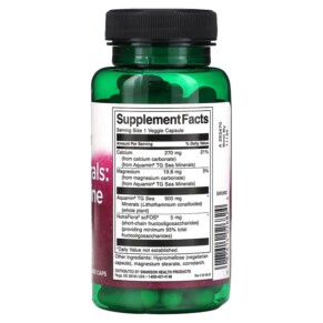 Thành phần vi chất của Swanson Sea Minerals: Red Marine Algae 60 Veggie Caps 087614026824