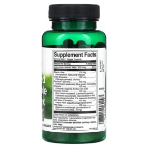 Thành phần vi chất của Swanson Seaweed Vegetable Complex 60 Veggie Capsules 087614060293