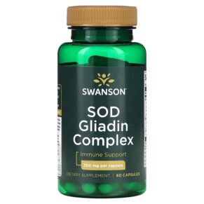 Thực phẩm chức năng Swanson SOD Gliadin Complex 300 mg 60 Capsules 087614026756