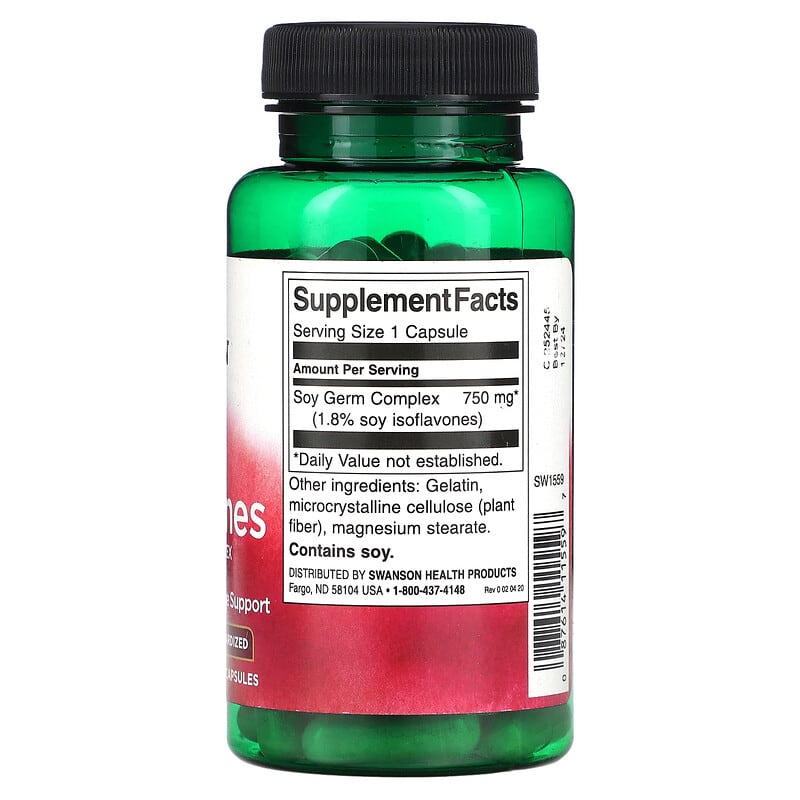 Swanson Soy Isoflavones 750 mg 60 Capsules 2 Thành phần vi chất của Swanson Soy Isoflavones 750 mg 60 Capsules 087614115597