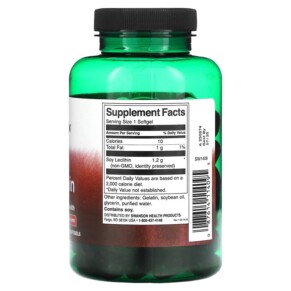 Thành phần vi chất của Swanson Soy Lecithin 1.2 g 90 Softgels 087614114095