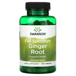 Thực phẩm chức năng Swanson Spectrum Ginger Root 540 mg 100 Capsules 087614015354