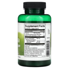 Thành phần vi chất của Swanson Spirulina Blue-Green Algae 500 mg 90 Veggie Capsules 087614029481
