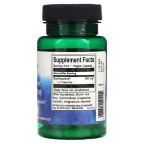 Thành phần vi chất của Swanson Suntheanine L-Theanine 100 mg 60 Veggie Capsules 087614021102