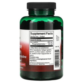 Thành phần vi chất của Swanson Supreme Lecithin with Phosphatidylcholine 400 mg 300 Softgels 087614117034