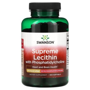 Thực phẩm chức năng Swanson Supreme Lecithin with Phosphatidylcholine 400 mg 300 Softgels 087614117034