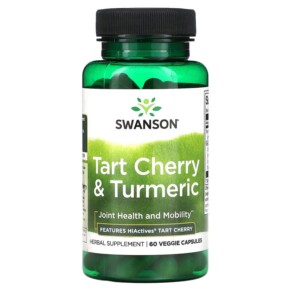 Thực phẩm chức năng Swanson Tart Cherry & Turmeric 60 Veggie Capsules 087614142531