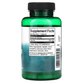 Thành phần vi chất của Swanson Taurine 500 mg 100 Capsules 087614018270