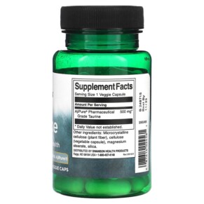 Thành phần vi chất của Swanson Taurine 500 mg 60 Veggie Caps 087614024561