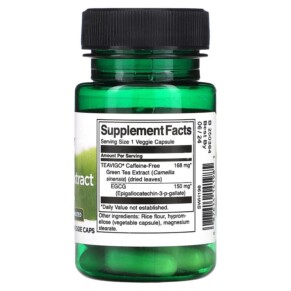 Thành phần vi chất của Swanson Teavigo Green Tea Extract 150 mg 30 Veggie Caps 087614141985