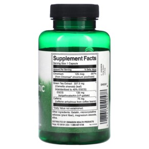 Thành phần vi chất của Swanson Thermogenic Complex 120 Capsules 087614040578