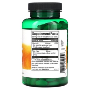 Thành phần vi chất của Swanson Timed-Release C-500 500 mg 250 Tablets 087614010946