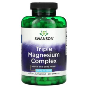 Thực phẩm chức năng Swanson Triple Magnesium Complex 400 mg 300 Capsules 087614110790