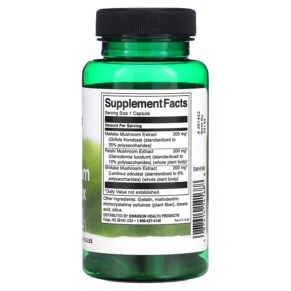 Thành phần vi chất của Swanson Triple Mushroom Complex 60 Capsules 087614141688