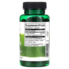 Thành phần vi chất của Swanson Turkey Rhubarb 500 mg 100 Capsules 087614110400