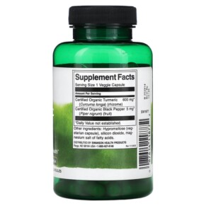 Thành phần vi chất của Swanson Turmeric & Black Pepper 90 Veggie Capsule 087614118772